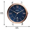 imageFossil Womens Jacqueline Quartz Stainless Steel ThreeHand WatchBrown LeatherRose GoldBlue