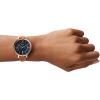 imageFossil Womens Jacqueline Quartz Stainless Steel ThreeHand WatchBrown LeatherRose GoldBlue