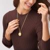 imageFossil Womens Jacqueline Quartz Stainless Steel ThreeHand WatchGold Glitz Locket Watch
