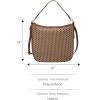 imageFossil Womens Jolie Leather Hobo Purse Handbag for WomenNeutral Woven
