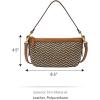 imageFossil Womens Jolie Leather Small Shoulder Bag Purse Handbag for WomenChevron Straw
