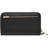 imageFossil Womens Liza Leather Wallet Zip Around Clutch with Wristlet Strap Black Model SL7878G001Black