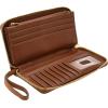 imageFossil Womens Liza Leather Wallet Zip Around Clutch with Wristlet Strap Black Model SL7878G001Multi Woven