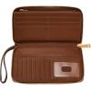 imageFossil Womens Liza Leather Wallet Zip Around Clutch with Wristlet Strap Black Model SL7878G001Multi Woven