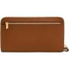 imageFossil Womens Liza Leather Wallet Zip Around Clutch with Wristlet Strap Black Model SL7878G001Multi Woven
