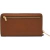 imageFossil Womens Liza Leather Wallet Zip Around Clutch with Wristlet Strap Black Model SL7878G001Neutral Woven