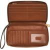 imageFossil Womens Liza Leather Wallet Zip Around Clutch with Wristlet Strap Black Model SL7878G001Neutral Woven