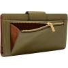 imageFossil Womens Logan Leather Wallet RFID Blocking Tab Clutch Black Model SL7830001Desert Olive