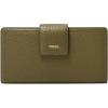 imageFossil Womens Logan Leather Wallet RFID Blocking Tab Clutch Black Model SL7830001Desert Olive