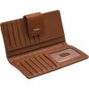 imageFossil Womens Logan Leather Wallet RFID Blocking Tab Clutch Black Model SL7830001Neutral Woven Print