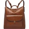 imageFossil Womens Parker Leather Convertible Backpack Purse Handbag for WomenBrown W Outer Pocket