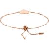 imageFossil Womens Plated Stainless Steel Engravable Personalized Gift Bracelet for WomenRose Gold Heart