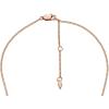 imageFossil Womens Plated Stainless Steel Engravable Personalized Gift Pendant Chain Necklace for WomenDrew Rose Gold Disc