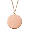 imageFossil Womens Plated Stainless Steel Engravable Personalized Gift Pendant Chain Necklace for WomenDrew Rose Gold Disc