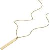 imageFossil Womens Plated Stainless Steel Engravable Personalized Gift Pendant Chain Necklace for WomenGold