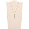 imageFossil Womens Plated Stainless Steel Engravable Personalized Gift Pendant Chain Necklace for WomenGold