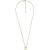 imageFossil Womens Plated Stainless Steel Engravable Personalized Gift Pendant Chain Necklace for WomenGold
