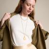 imageFossil Womens Plated Stainless Steel Engravable Personalized Gift Pendant Chain Necklace for WomenGold