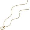 imageFossil Womens Plated Stainless Steel Engravable Personalized Gift Pendant Chain Necklace for WomenGold