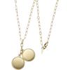 imageFossil Womens Plated Stainless Steel Engravable Personalized Gift Pendant Chain Necklace for WomenGold Drew Double Pendant