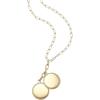 imageFossil Womens Plated Stainless Steel Engravable Personalized Gift Pendant Chain Necklace for WomenGold Drew Double Pendant