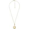 imageFossil Womens Plated Stainless Steel Engravable Personalized Gift Pendant Chain Necklace for WomenGold Locket