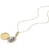 imageFossil Womens Plated Stainless Steel Engravable Personalized Gift Pendant Chain Necklace for WomenGold Locket