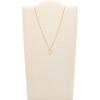 imageFossil Womens Plated Stainless Steel Engravable Personalized Gift Pendant Chain Necklace for WomenRose Gold Heart