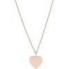imageFossil Womens Plated Stainless Steel Engravable Personalized Gift Pendant Chain Necklace for WomenRose Gold Heart