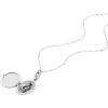 imageFossil Womens Plated Stainless Steel Engravable Personalized Gift Pendant Chain Necklace for WomenSilver Locket