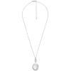 imageFossil Womens Plated Stainless Steel Engravable Personalized Gift Pendant Chain Necklace for WomenSilver Locket