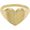 imageFossil Womens Plated Stainless Steel RingGold Harlow Signet Heart