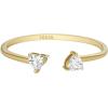 imageFossil Womens Plated Stainless Steel RingGold Heart Glitz