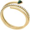 imageFossil Womens Plated Stainless Steel RingGoldGreen Heart