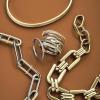 imageFossil Womens Plated Stainless Steel RingTwo Tone Harlow Stack
