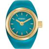 imageFossil Womens Quartz Stainless Steel TwoHand Watch RingGoldBlue