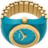 imageFossil Womens Quartz Stainless Steel TwoHand Watch RingGoldBlue