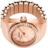 imageFossil Womens Quartz Stainless Steel TwoHand Watch RingRose Gold Glitz