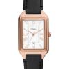 imageFossil Womens Raquel Quartz Stainless Steel ThreeHand WatchBlack LeatherRose Gold