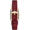 imageFossil Womens Raquel Quartz Stainless Steel ThreeHand WatchRed LeatherGold