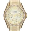 imageFossil Womens Riley Stainless Steel Multifunction WatchGold