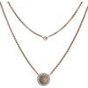 imageFossil Womens Rose GoldTone Stainless Steel Pendant Chain Necklace for WomenRose Gold Gray Mother of Pearl