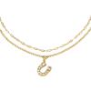 imageFossil Womens Stainless Steel Chain BraceletGold Sutton Horseshoe