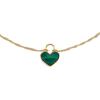 imageFossil Womens Stainless Steel Chain BraceletGoldGreen Heart