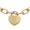 imageFossil Womens Stainless Steel Chain BraceletHarlow Gold Heart Chain