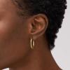 imageFossil Womens Stainless Steel DangleDrop or Hoop Earrings for WomenGold 25mm Hoop
