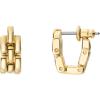 imageFossil Womens Stainless Steel DangleDrop or Hoop Earrings for WomenGold Arden Chain Hoop