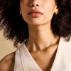 imageFossil Womens Stainless Steel DangleDrop or Hoop Earrings for WomenGold Chunky Huggie Hoop
