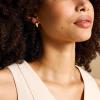 imageFossil Womens Stainless Steel DangleDrop or Hoop Earrings for WomenGold Chunky Huggie Hoop