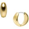 imageFossil Womens Stainless Steel DangleDrop or Hoop Earrings for WomenGold Chunky Huggie Hoop